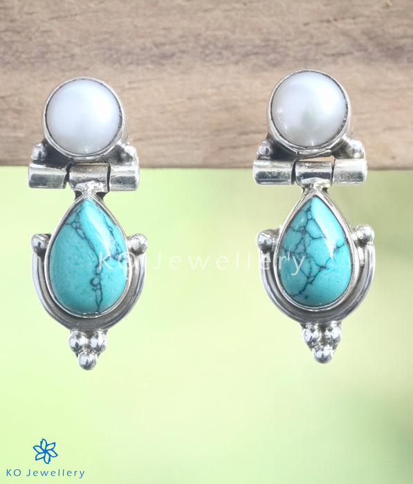 The Sia Silver Gemstone Earrings (Turquoise)