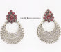 Chand bali style silver temple jewellery earrings
