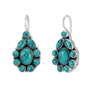 The Trishala Silver Gemstone Earrings (Turquoise)