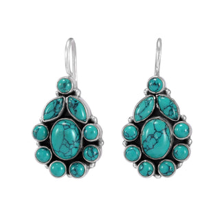 The Trishala Silver Gemstone Earrings (Turquoise)
