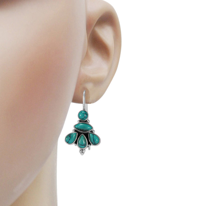 The Samar Silver Gemstone Earrings (Turquoise)
