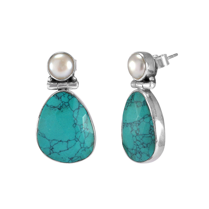 The Ashva Silver Gemstone Earrings (Turquoise)