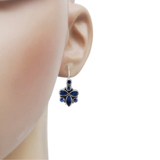 The Ruhi Silver Gemstone Earrings (White)