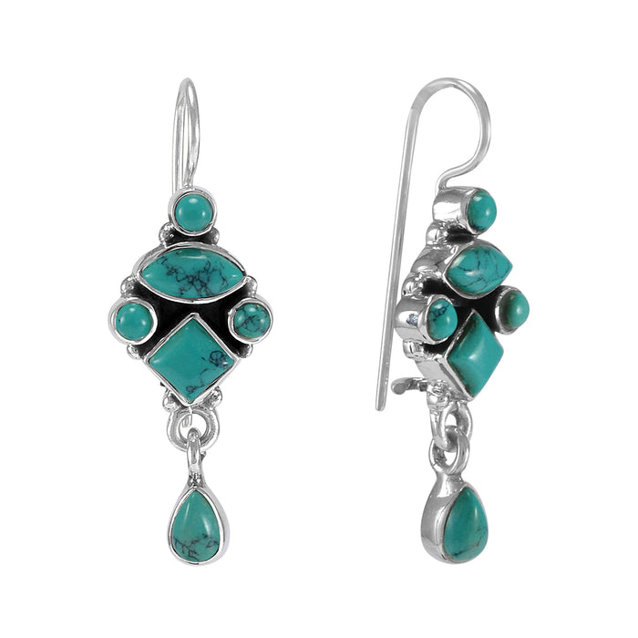 The Rahil Silver Gemstone Earrings (Turquoise)