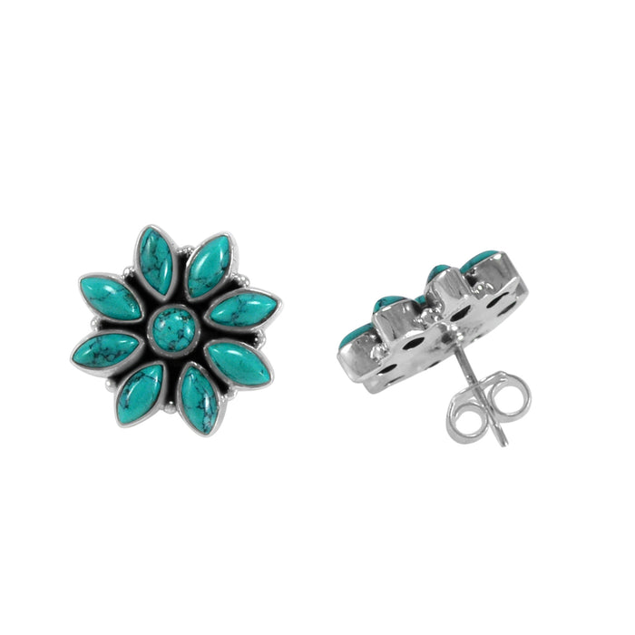 The Samad Silver Gemstone Earrings (Turquoise)