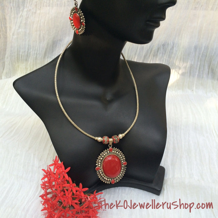 The Rudhira Necklace set - KO Jewellery