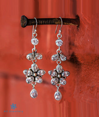 The Aria Silver Gemstone Earrings- White