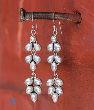 The Anusha Silver Gemstone Earrings- Pearl