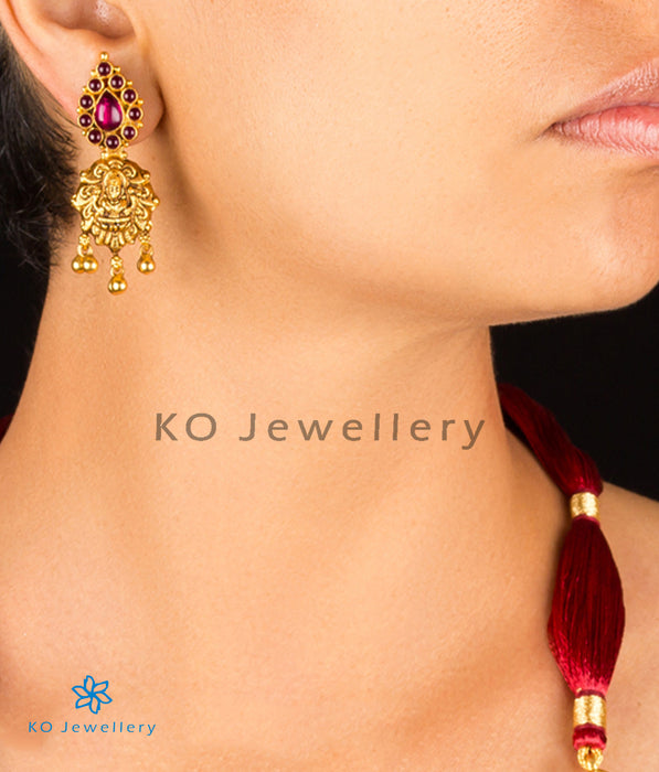 The Padmahasta Silver Lakshmi Earrings