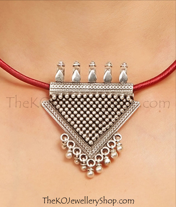 Buy online hand crafted silver pendant for women