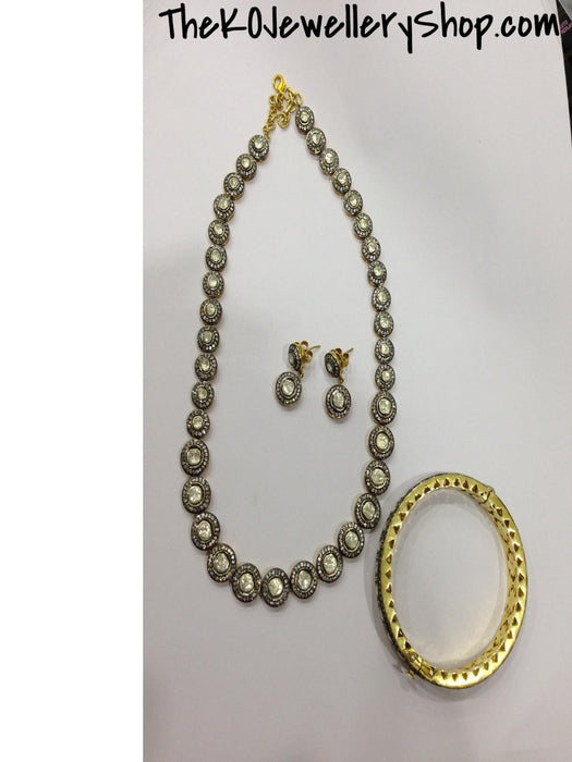 The Silver Vajra Necklace Set - KO Jewellery