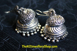 The Dhriti Silver Jhumka - KO Jewellery