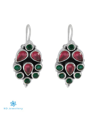 The Chaitali Silver Gemstone Earrings (Multicolour)