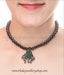 Antique addigai designs south Indian temple jewellery necklace with green kempu stones buy online