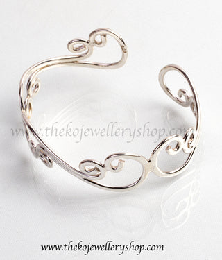 office wear silver swirl bracelet for women shop online