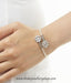 Gemstone studded openable silver bracelet for women