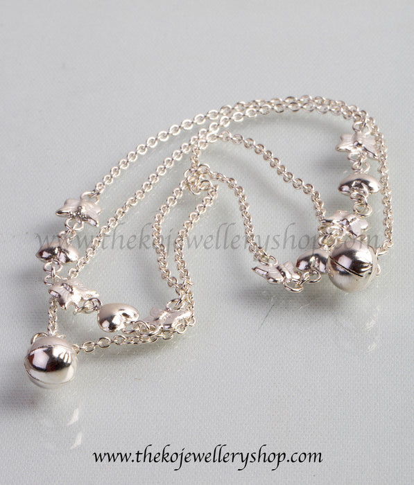 Hand crafted silver anklets shop online
