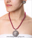 Pink Onyx beads Silver Necklace all India shopping