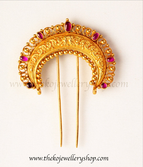 shop online gold plated silver hair pin for women
