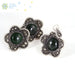 The Aalia Pendant Set -Black/Green - KO Jewellery
