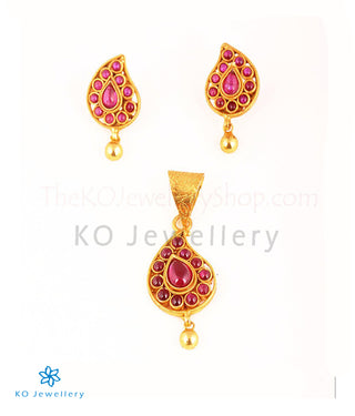 The Shobita Silver Paisley Pendant Set