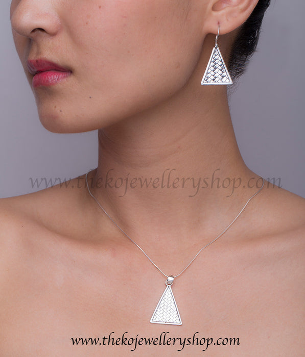 exclusive collection silver pendant set for women shop online