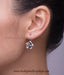 Buy online hand crafted silver rose earrings for women