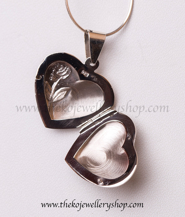 Online shopping pure silver heart pendant for women