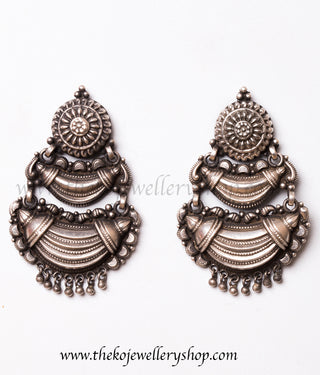 Buy online hand crafted silver earrings for women