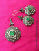 925 sterling silver pendant set in green