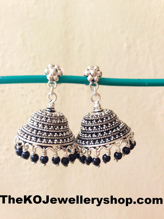 The Shobhana Silver Jhumka - KO Jewellery