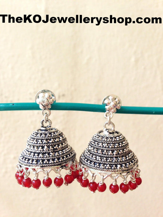 The Shobhana Silver Jhumka - KO Jewellery
