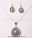 925 sterling silver pearl pendant set for women