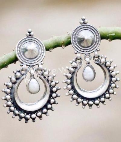Ethnic temple jewellery earrings 92.5 silver