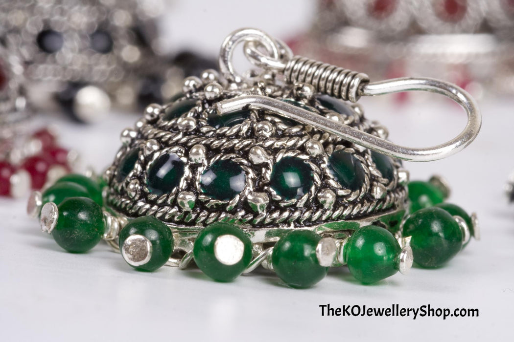 The Kadambari Silver Jhumka - KO Jewellery