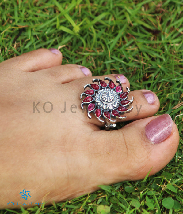 Beach Wedding Jewelry Anklet with Rhinestone Toe Ring Leaf Bridal Toe |  ATPMUA